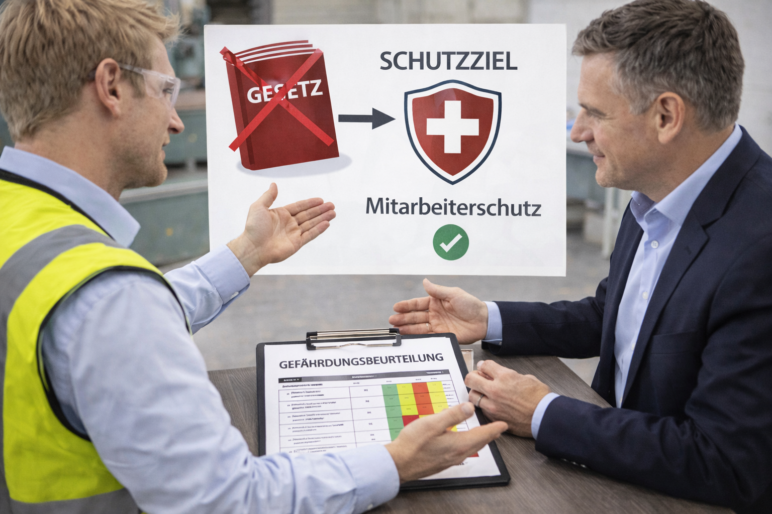 Schutzziele geben Orientierung für die Auswahl und Bewertung von Arbeitsschutzmaßnahmen.