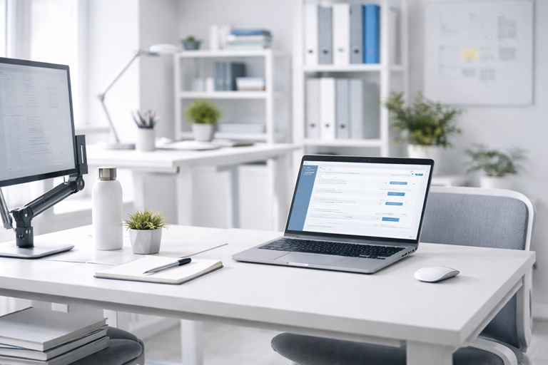 Ergonomic workstation supported by the FUTUROSALUD ASI Manager software